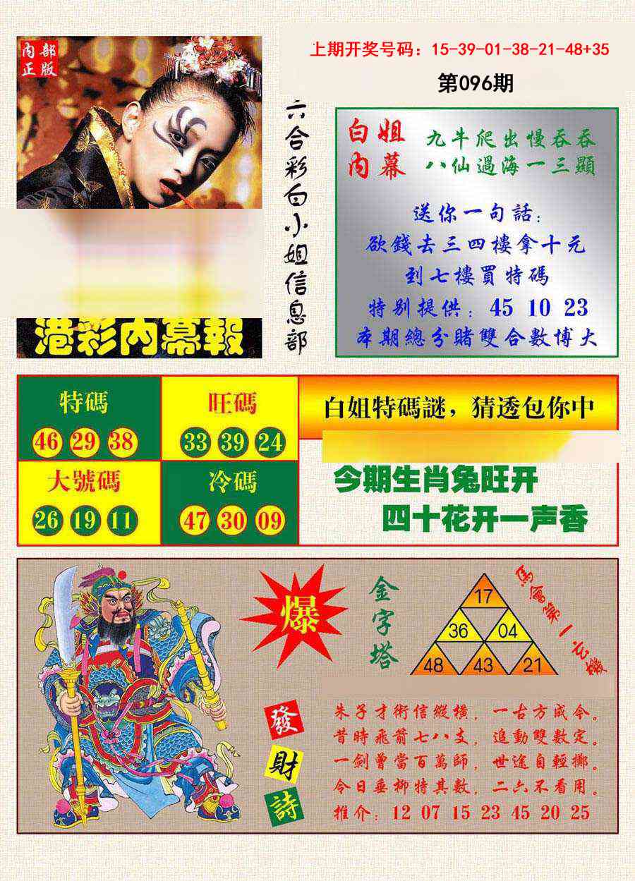 096期港彩内幕报[图]