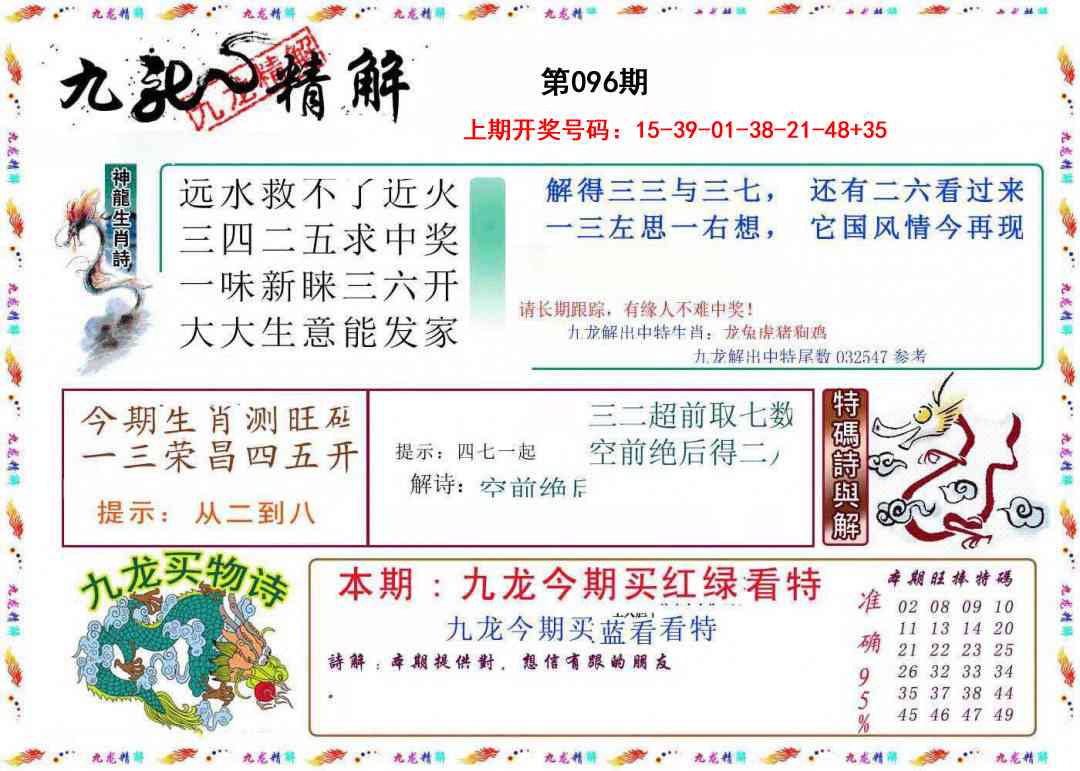 096期九龙精解[图]